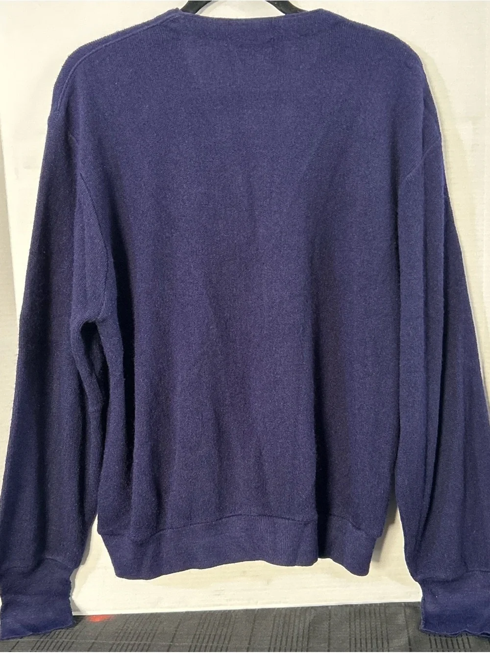 Vintage Izod Lacoste Men's Navy V-Neck Button Cardigan Size L